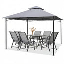 330 X 330 Cm Patio Gazebo Outdoor Gazebo With Heavy-Duty Metal Frame-Grey