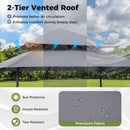 330 X 330 Cm Patio Gazebo Outdoor Gazebo With Heavy-Duty Metal Frame-Grey