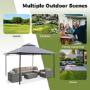 330 X 330 Cm Patio Gazebo Outdoor Gazebo With Heavy-Duty Metal Frame-Grey