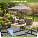 330 X 330 Cm Patio Gazebo Outdoor Gazebo With Heavy-Duty Metal Frame-Grey