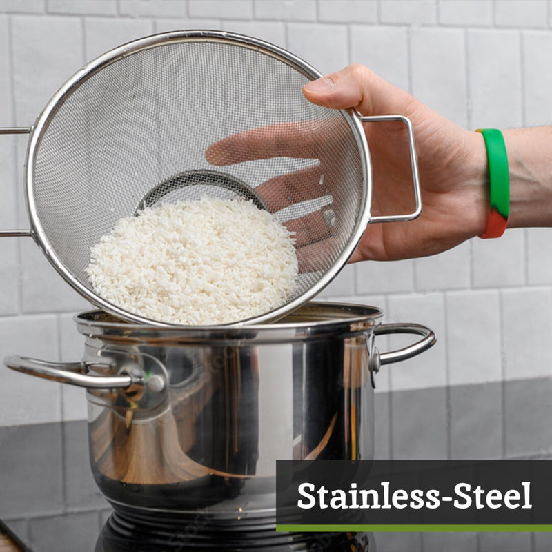 Zenigo Stainless Steel Mesh Colander With Handles