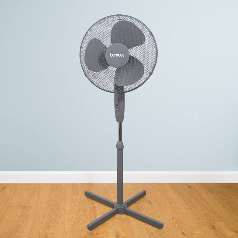 Benross Standing Fan 16 Inch - Grey