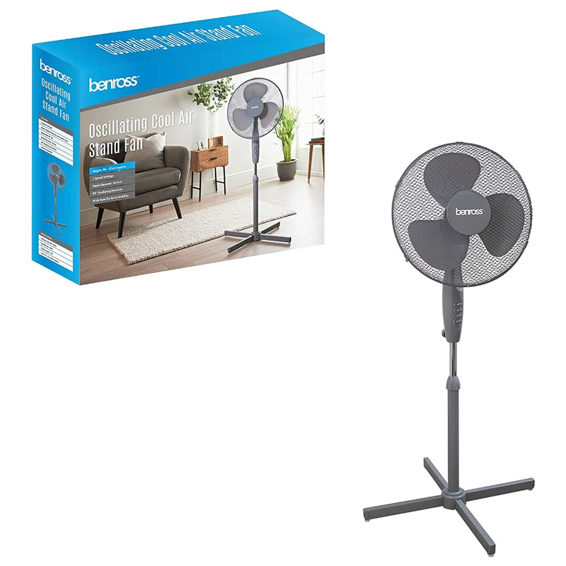 Benross Standing Fan 16 Inch - Grey