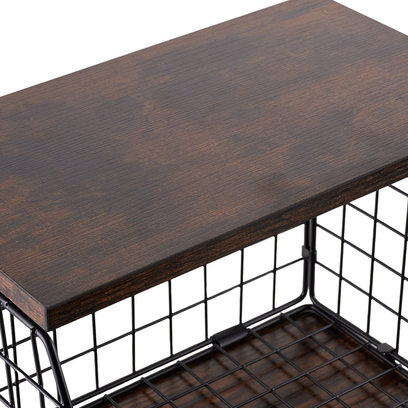 Lifeideas 2-Tier Stackable and Folding Kitchen Storage Rack