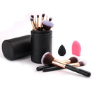 Livingandhome 12 Pcs Travel Makeup Brush Set With Makeup Sponge And Brush Cleaner