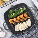 Lifeideas Pre-Seasoned Cast Iron Grill Pan with Dual Handles