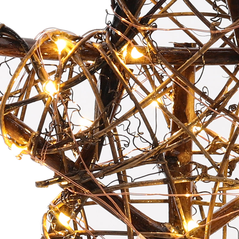 Lifeideas Decorative Star-shaped Christmas Tree Topper with LED Lights