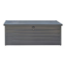 Livingandhome 600L Metal Outdoor Garden Storage Box Lockable