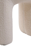 Livingandhome Modern Teddy Bear Fur Upholstered Ottoman