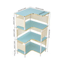 Livingandhome 4-Tier L-Shaped Corner Bookshelf