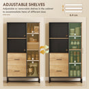HOMCOM Storage Cabinet, Kitchen Pantry Cupboard With Drawers, Shelves
