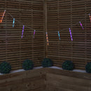 6.9m Icicle Christmas Chaser Lights with 72 Rainbow LEDs