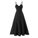 V-neck Sleeveless Dress with Ruffled Hem