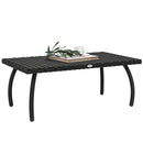 Outsunny 90 cm Rattan Garden Coffee Table Wicker Outdoor Table Furniture