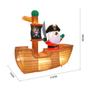 Lifeideas 1.8M Inflatable Pirate Santa Decoration