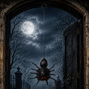 2ft Battery Operated Ash Dropping Dangling Halloween Spider Animatronic Decoration