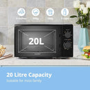 COMFEE 700W 20L Countertop Microwave Oven With Dual Knob