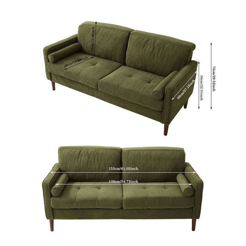 Livingandhome Upholstered Two-seater Sofa
