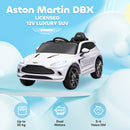 AIYAPLAY Aston Martin DBX Licensed 12V Kids Electric Car w/ Remote