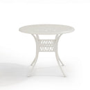 Breeins Vintage Cast Aluminum Garden Table - Off White