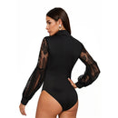Elegant Black Long Sleeve Bodysuit