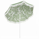 Outsunny 1.8 m Beach Umbrella Parasol with Sand Anchor, 30 Tilt, Green