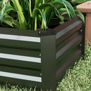 Outsunny Set of 2 Galvanised Raised Garden Bed, Grey