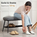 HOMCOM Shoe Bench, PU Leather Shoe Storage Bench for Entryway,