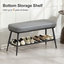 HOMCOM Shoe Bench, PU Leather Shoe Storage Bench for Entryway,