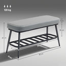 HOMCOM Shoe Bench, PU Leather Shoe Storage Bench for Entryway,