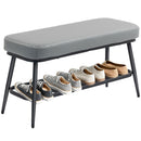 HOMCOM Shoe Bench, PU Leather Shoe Storage Bench for Entryway,