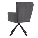 Livingandhome Contemporary Swivel Armchair with Metal Legs