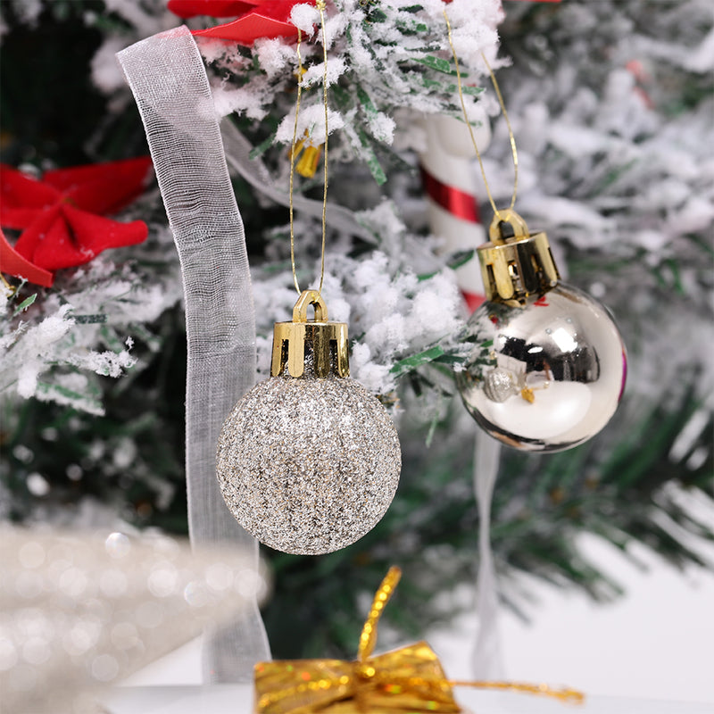 Lifeideas 30 Pieces Shatterproof Christmas Tree Ornament Set Xmas Bauble and Snowflake Tree Topper