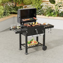 Livingandhome Carbon Steel BBQ Cooker Grill Mobile Stove Cooker