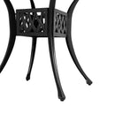 Garden Sanctuary Cast Aluminum Square Outdoor Dining Table Black