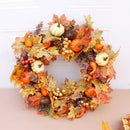 Rustic Fall Maple Leaf Pine Cone Wreath