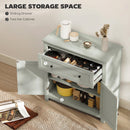 HOMCOM Sideboard, Kitchen Storage Cabinet w/ Adjustable Shelf, Drawer, Green