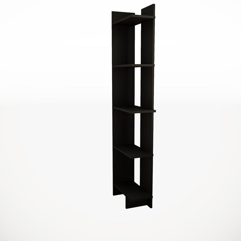 Livingandhome Industrial 5-Tier Corner Bookshelf Shelf Unit