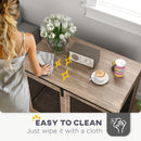 PawHut Dog Crate Furniture w/ Sliding Door, Walnut Brown