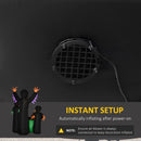 HOMCOM Halloween Inflatable Witches with Cauldron and Lights 8' 240cm