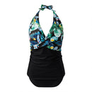 V-Neck One-Piece Swimsuit