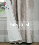 Crushed Velvet Lined Ring Top Curtains