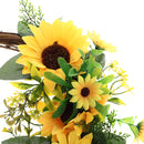 Lifeideas Artificial Sunflower Wreath Hanging Garland for Wedding Decoration