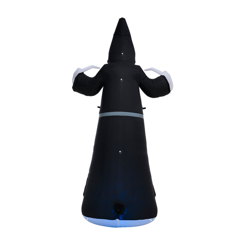 Blow Up Outdoor Halloween Grim Reaper Inflatable with Blue Lights
