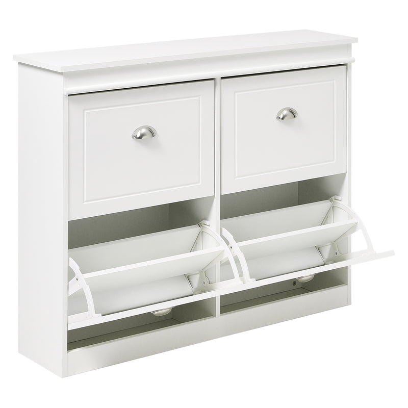 Livingandhome Free Standing Flip Down Shoe Rack