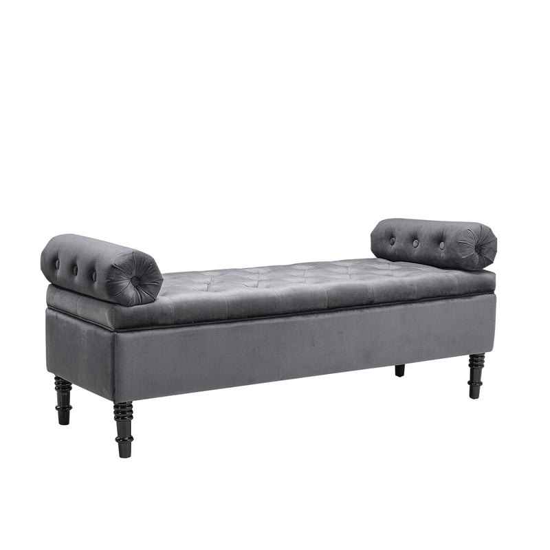 Livingandhome Flip Top Storage Bench with Side Arms
