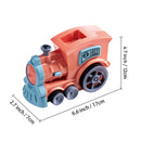 Kidkid Pink Automatic Domino Laying Train Toy with Lights for Kids