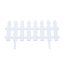 Breeins Set Of 4 Plastic Picket Garden Fence Panels Path Border