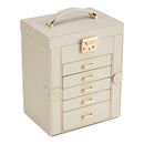 Sheonly Faux Leather Jewellery Storage Box with Mirror