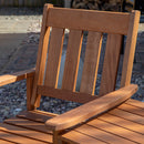 Rydal 2 Seater Wooden Garden Patio Love Seat And Table Set